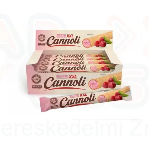 BELISSIMO CANNOLI XXL Ropogós ostyarúd 42 g Málnás-joghurt ízű töltelékkel